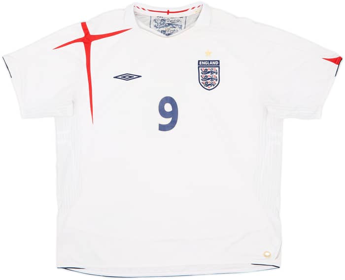 2005-07 England Home Shirt Rooney #9 - 5/10 - (XXL)