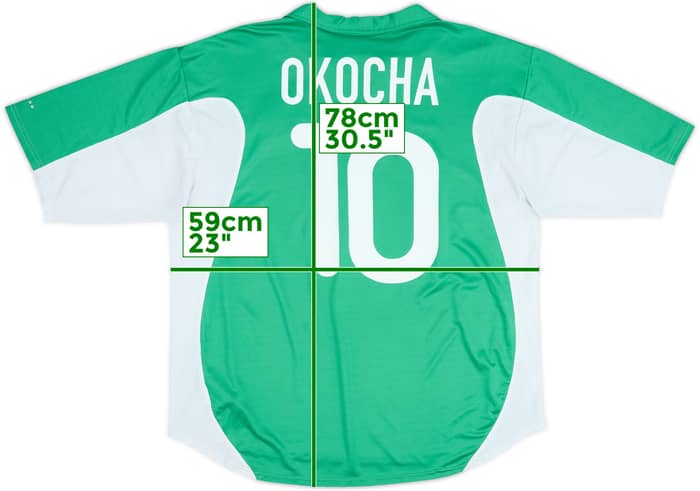 2000-01 Nigeria Home Shirt Okocha #10 - 8/10 - (XL)