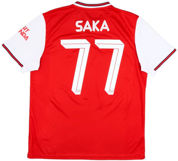 2019-20 Arsenal Home Shirt Saka #77 - 7/10 - (L)