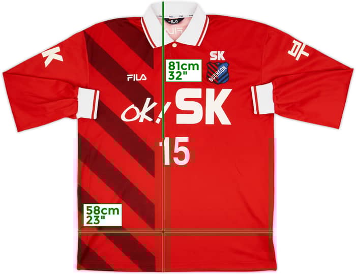 2001 Bucheon SK Home L/S Shirt #15 - 8/10 - (XL)