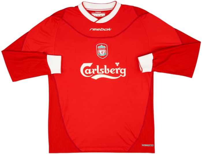 2002-04 Liverpool Home L/S Shirt Gerrard #17 - 9/10 - (M)