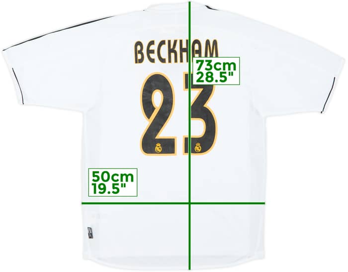2003-04 Real Madrid Home Shirt Beckham #23 (S)