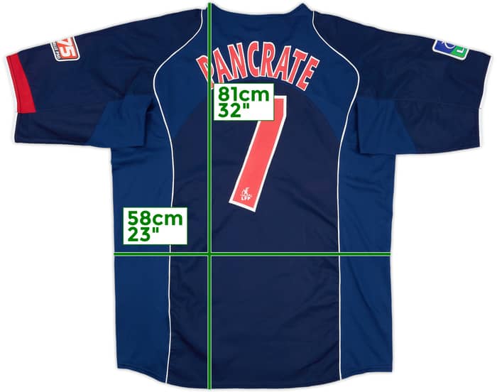 2004-05 Paris Saint-Germain Home Shirt Pancrate #7 - 7/10 - (XL)