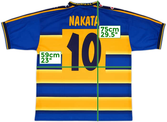 2001-02 Parma Home Shirt Nakata #10 - 9/10 - (L)