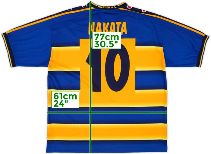 2001-02 Parma Home Shirt Nakata #10 - 8/10 - (L)