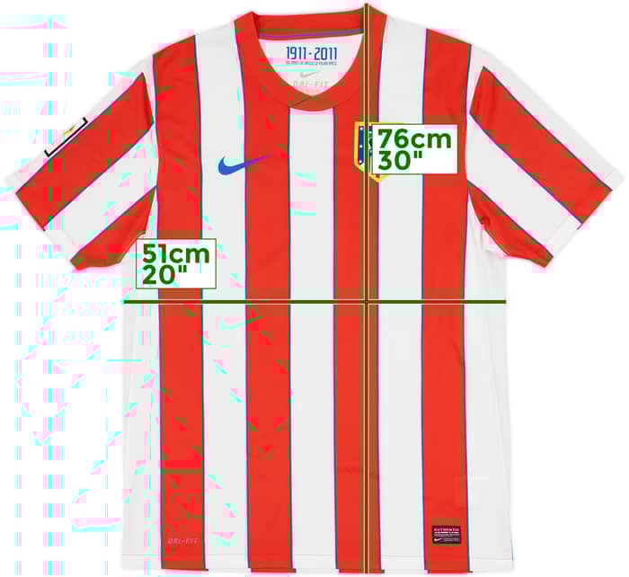2011-12 Atletico Madrid Home Shirt - 9/10 - (M)