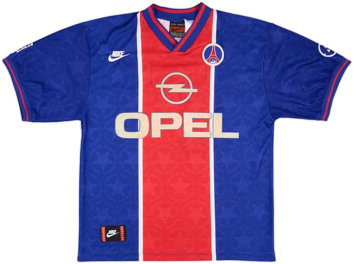 1995-96 Paris Saint-Germain Home Shirt #7 - 7/10 - (M)