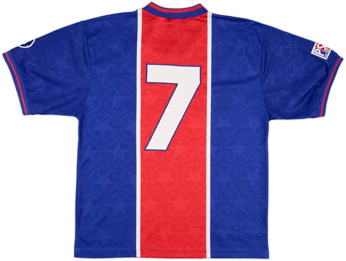 1995-96 Paris Saint-Germain Home Shirt #7 - 7/10 - (M)
