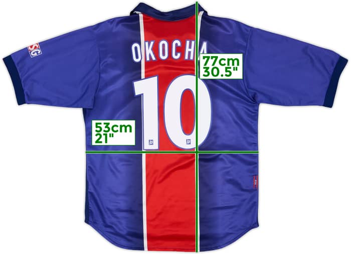 1998-99 Paris Saint-Germain Home Shirt Okocha #10 - 8/10 - (M)