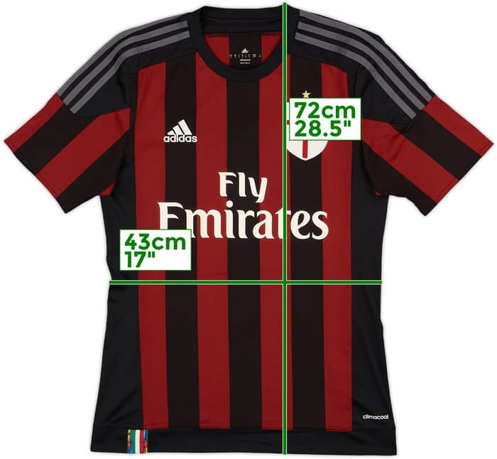2015-16 AC Milan Home Shirt - 7/10 - (S)
