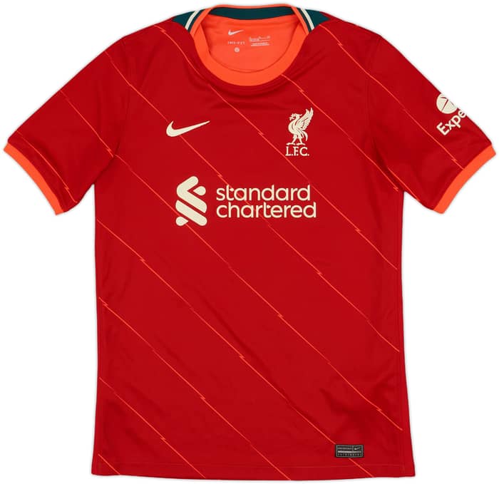 2021-22 Liverpool Home Shirt - 10/10 - (XL.Boys)