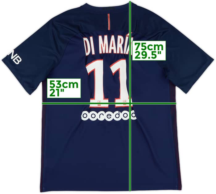 2016-17 Paris Saint-Germain Home Shirt Di Maria #11 - 5/10 - (L)