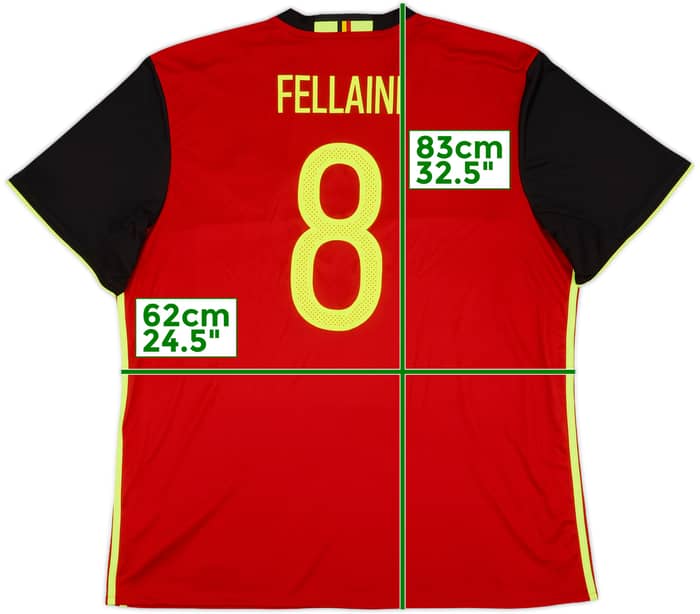2016-17 Belgium Home Shirt Fellaini #8 - 9/10 - (XXL)