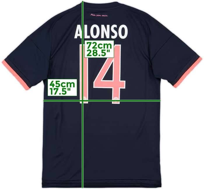 2015-16 Bayern Munich Third Shirt Alonso #14 - 10/10 - (S)