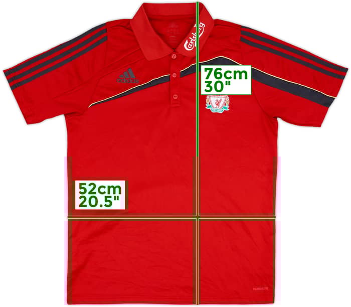 2009-10 Liverpool adidas Polo Shirt - 8/10 - (L)