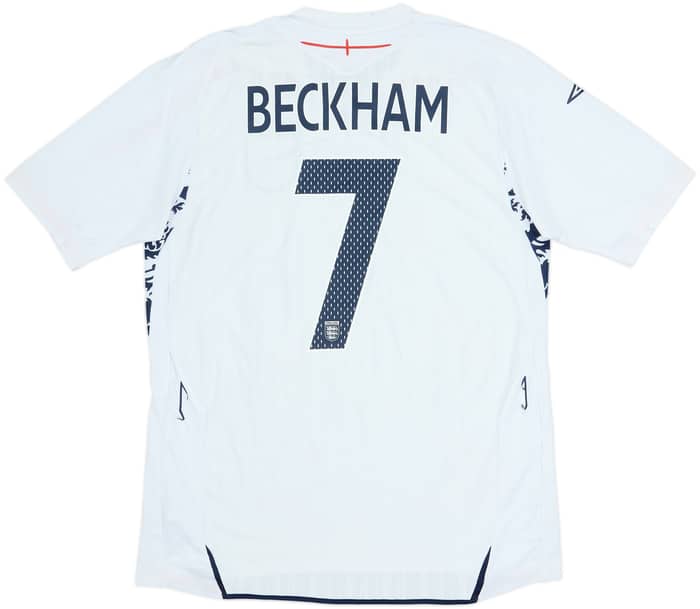2007-09 England Home Shirt Beckham #7 - 5/10 - (L)