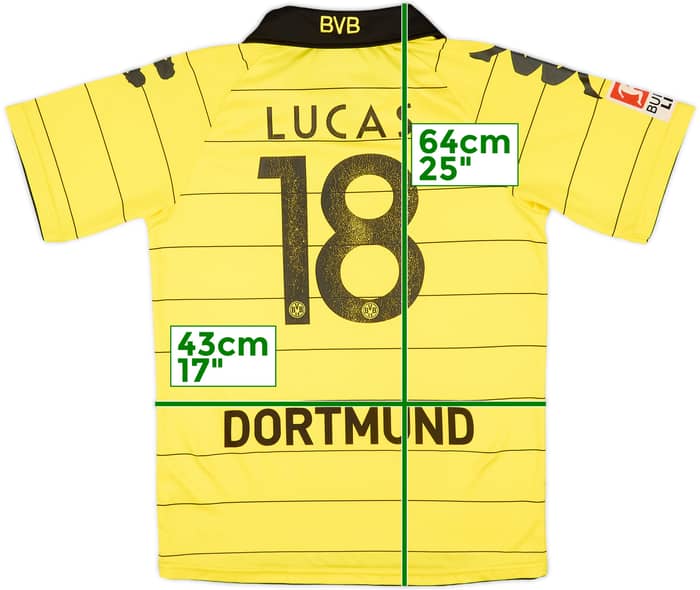 2010-11 Borussia Dortmund Home Shirt Lucas #18 - 4/10 - (L.Boys)