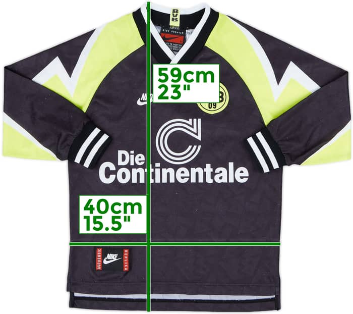 1995-96 Borussia Dortmund Away L/S Shirt - 6/10 - (S.Boys)