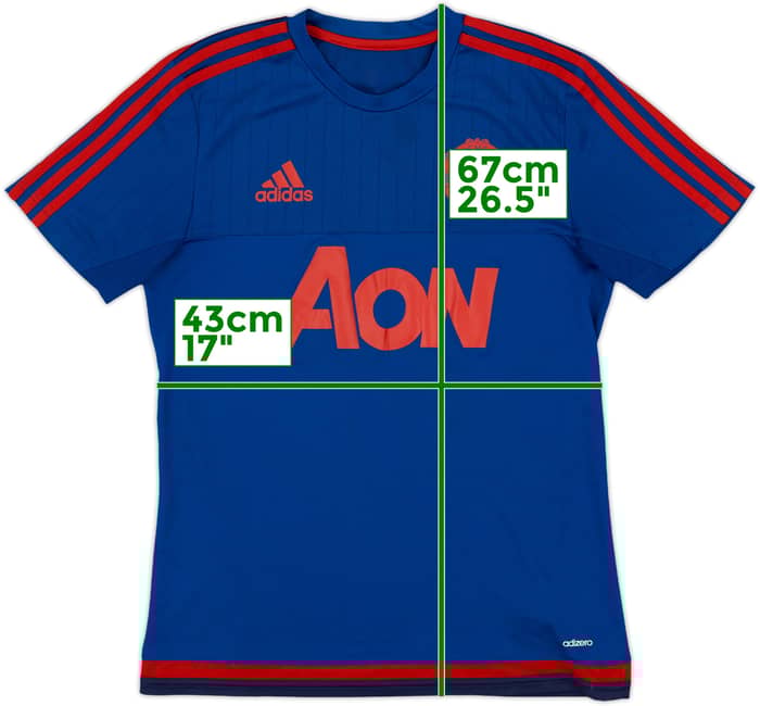 2015-16 Manchester United adizero Training Shirt - 9/10 - (S)