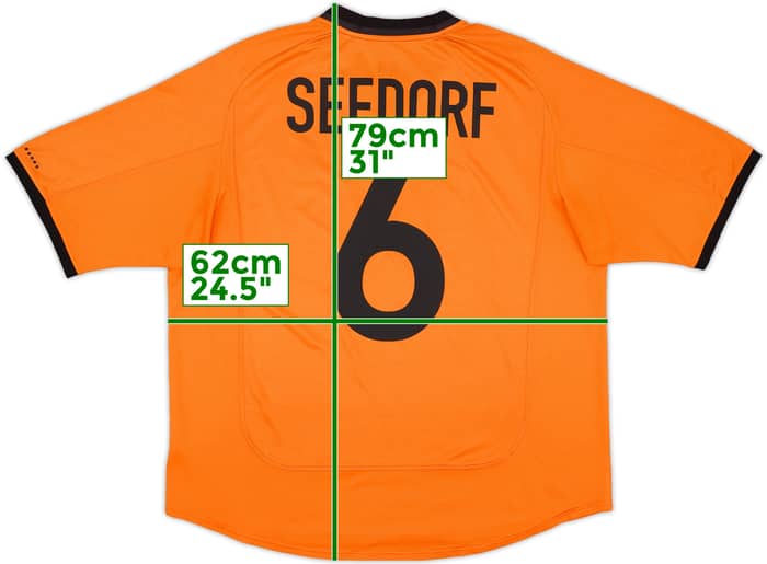2000-02 Netherlands Home Shirt Seedorf #6 - 9/10 - (XL)