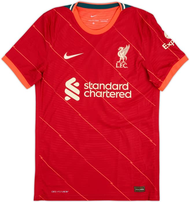 2021-22 Liverpool Authentic Home Shirt M. Salah #11 - 9/10 - (S)