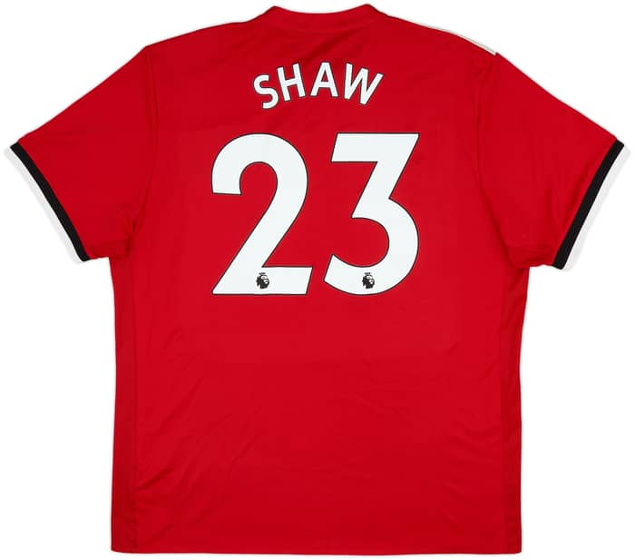 2017-18 Manchester United Home Shirt Shaw #23 - 9/10 - (XL)
