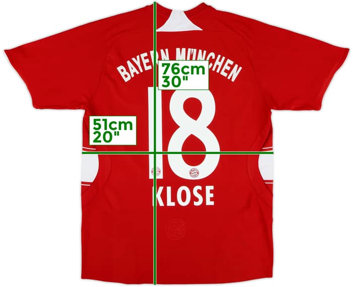 2007-08 Bayern Munich Home Shirt Klose #18 - 7/10 - (XL.Boys)