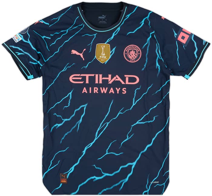 2023-24 Manchester City Match Issue Champions League Third Shirt Wright #56