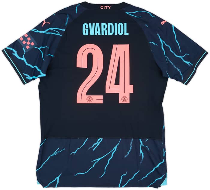 2023-24 Manchester City Match Issue FA Cup Third Shirt Gvardiol #24