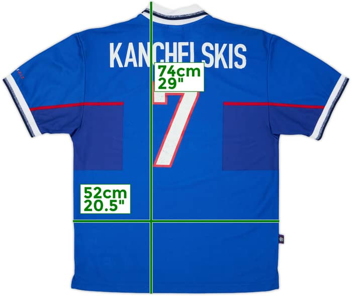 1997-99 Rangers Home Shirt Kanchelskis #7 - 6/10 - (M)