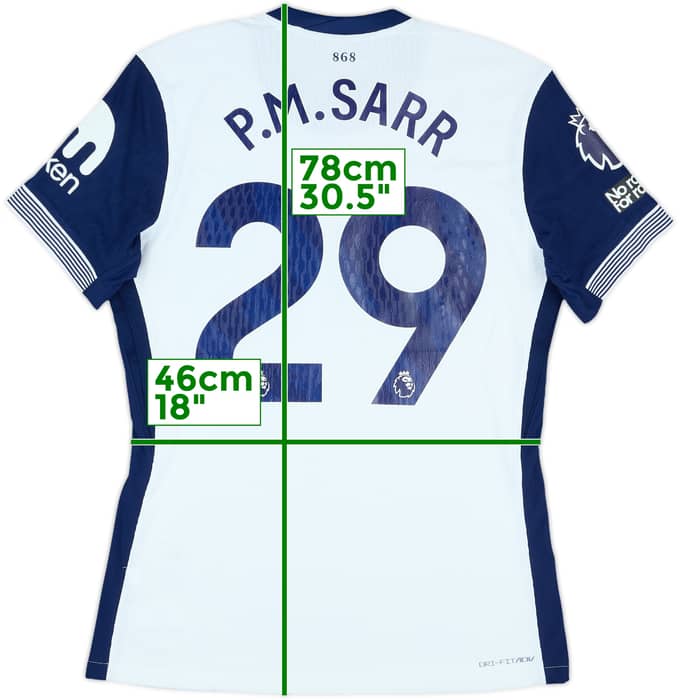 2024-25 Tottenham Match Issue Home Shirt P.M.Sarr #29