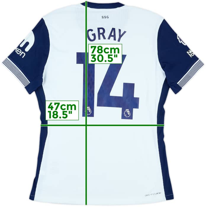 2024-25 Tottenham Match Issue Home Shirt Gray #14