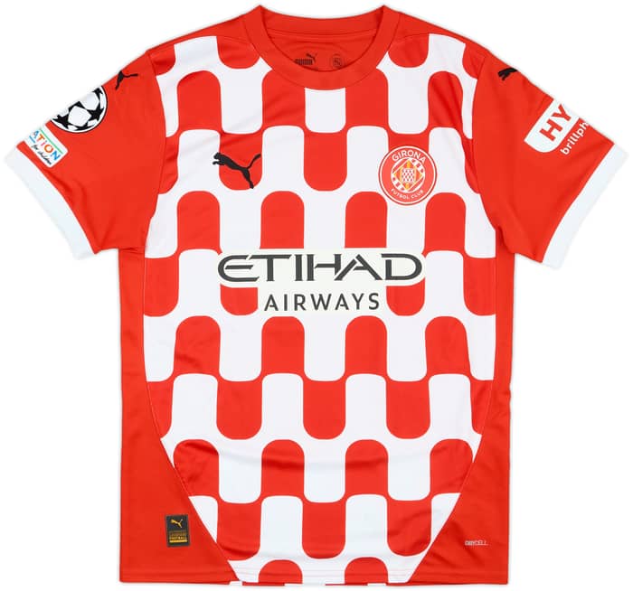 2024-25 Girona Match Issue Champions League Home Shirt Portu #24