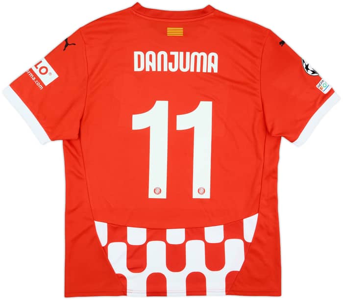 2024-25 Girona Match Issue Champions League Home Shirt Danjuma #11