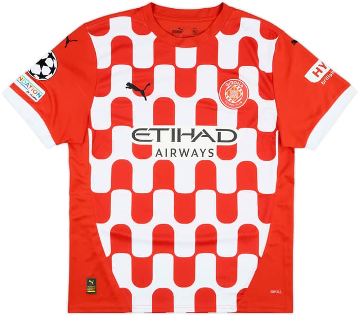 2024-25 Girona Match Issue Champions League Home Shirt Danjuma #11