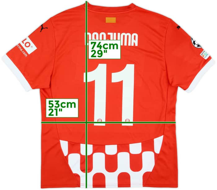 2024-25 Girona Match Issue Champions League Home Shirt Danjuma #11