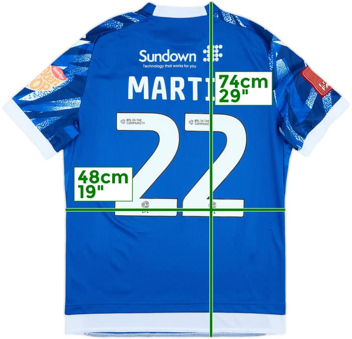 2024-25 Accrington Stanley Match Issue FA Cup Commemorative Shirt Martin #22