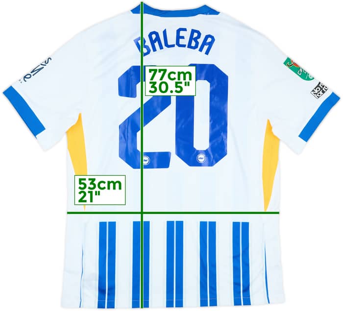 2024-25 Brighton Match Issue Carabao Cup Home Shirt Baleba #20