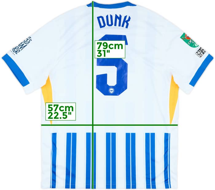2024-25 Brighton Match Issue Carabao Cup Home Shirt Dunk #5