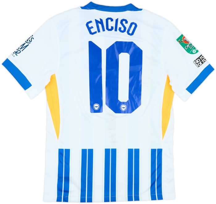 2024-25 Brighton Match Worn Carabao Cup Home Shirt Enciso #10
