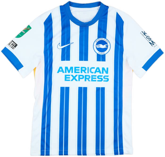 2024-25 Brighton Match Worn Carabao Cup Home Shirt Enciso #10
