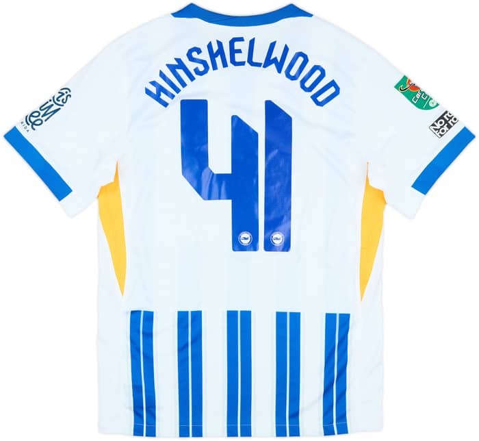 2024-25 Brighton Match Issue Carabao Cup Home Shirt Hinshelwood #41