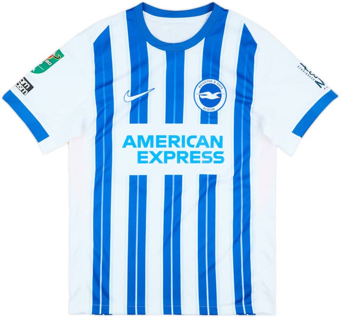 2024-25 Brighton Match Issue Carabao Cup Home Shirt Hinshelwood #41