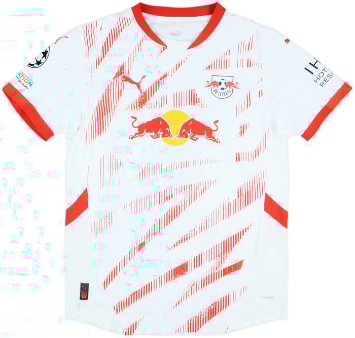 2024-25 RB Leipzig Match Issue Champions League Home Shirt Bitshiabu #5