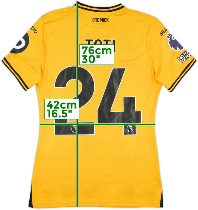2024-25 Wolves Match Issue Home Shirt Toti #24
