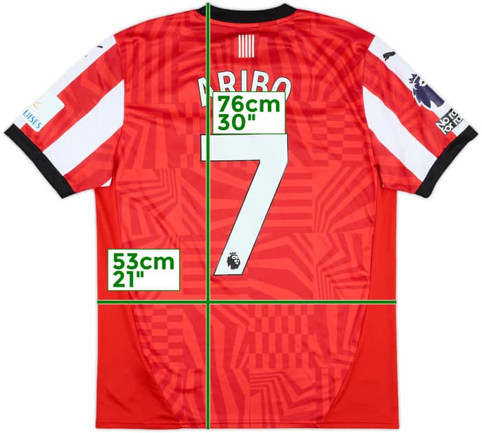 2024-25 Southampton Match Issue Home Shirt Aribo #7