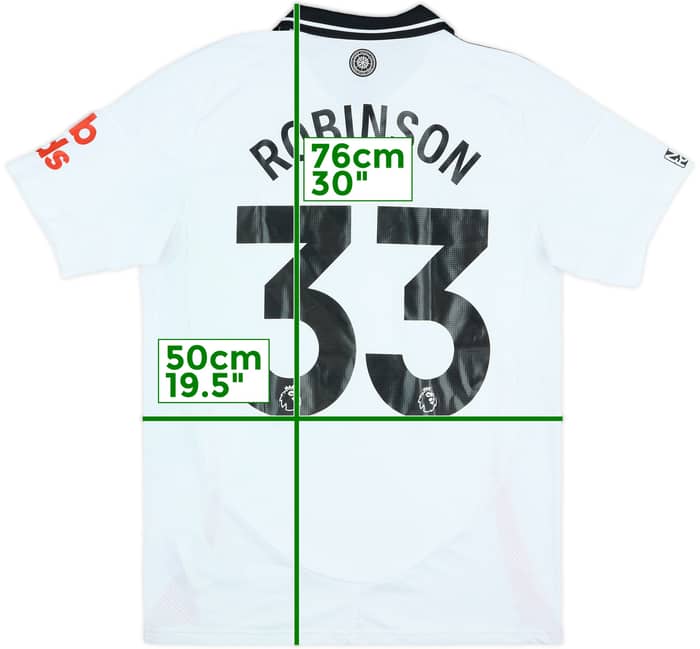 2024-25 Fulham Match Worn Home Shirt Robinson #33