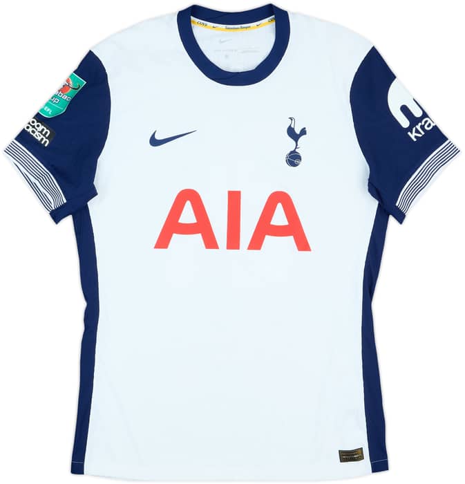 2024-25 Tottenham Match Issue Carabao Cup Home Shirt Spence #24