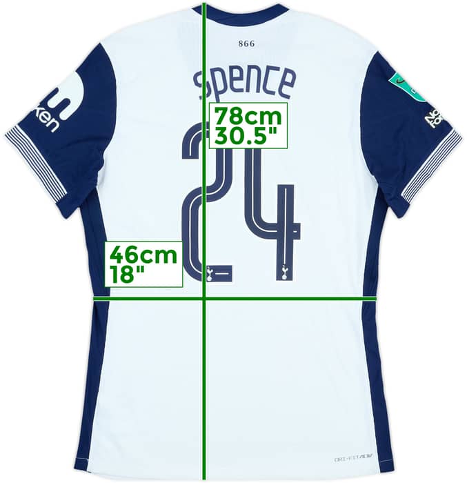 2024-25 Tottenham Match Issue Carabao Cup Home Shirt Spence #24