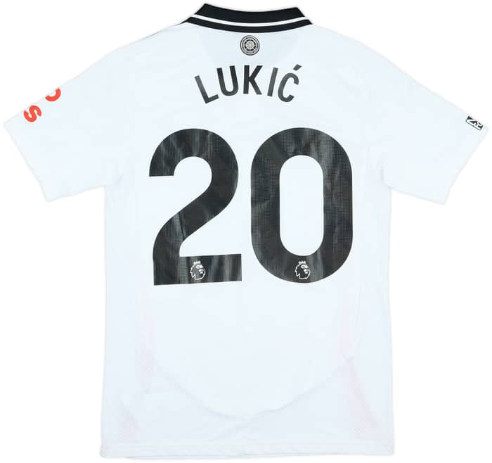 2024-25 Fulham Match Issue Home Shirt Lukic #20